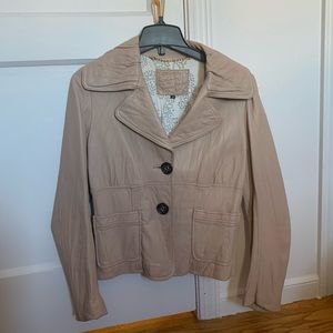 Blush pink soft (real) leather jacket